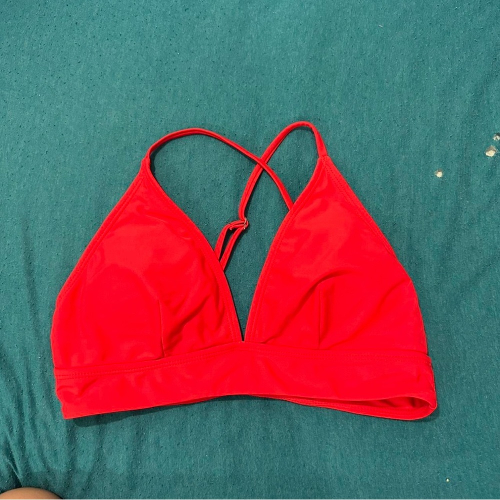 SHEIN Vibrant Red Bikini Top